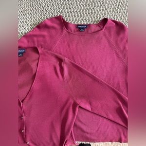 Ann Taylor Blouse + Cardigan Set
